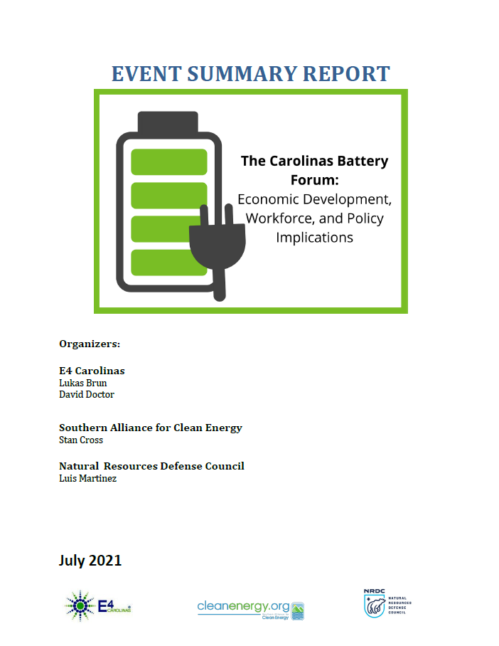 Battery Forum Report July 2021